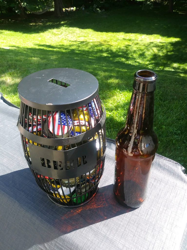 beer top coin jar